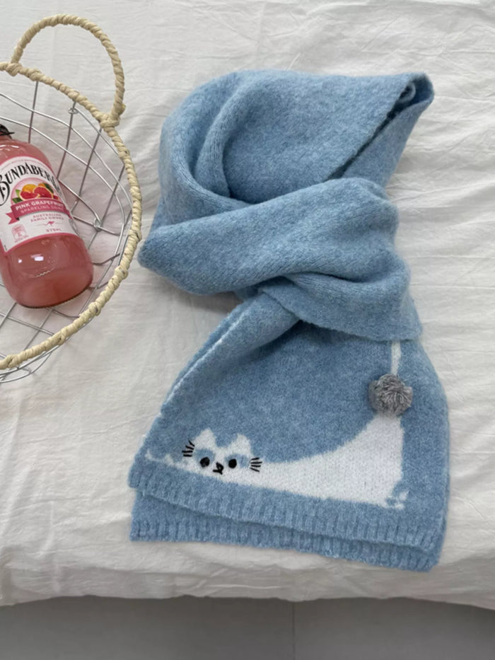 Knitted Cat Scarf